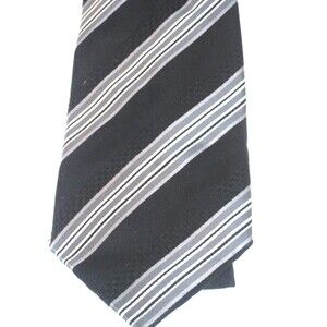 Donald Trump Design 100% Silk Gray Striped Necktie